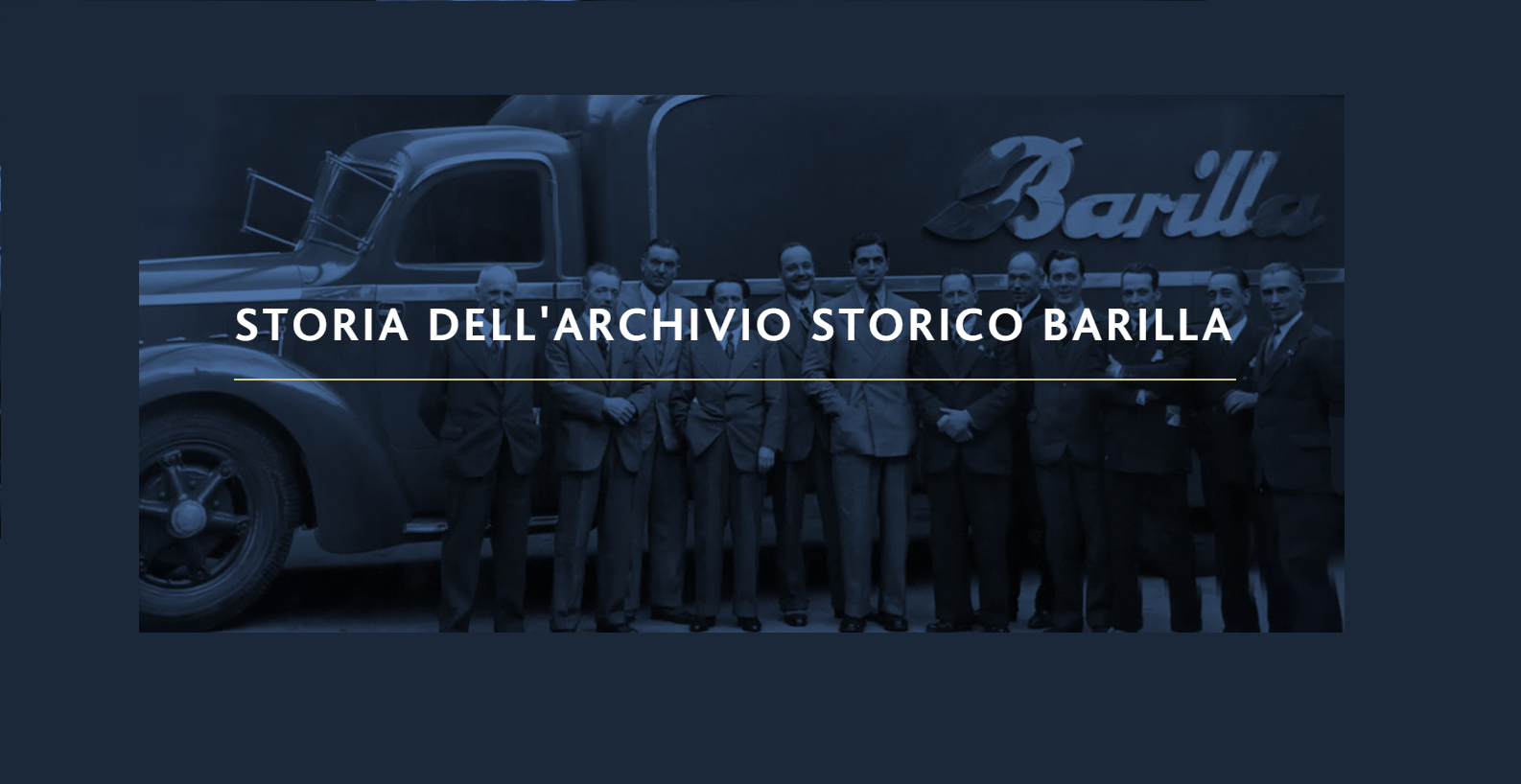 L ARCHIVIO STORICO BARILLA ONLINE Museimpresa