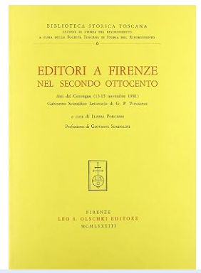 Copertina Un editore fiorentino: Gaspero Barbèra